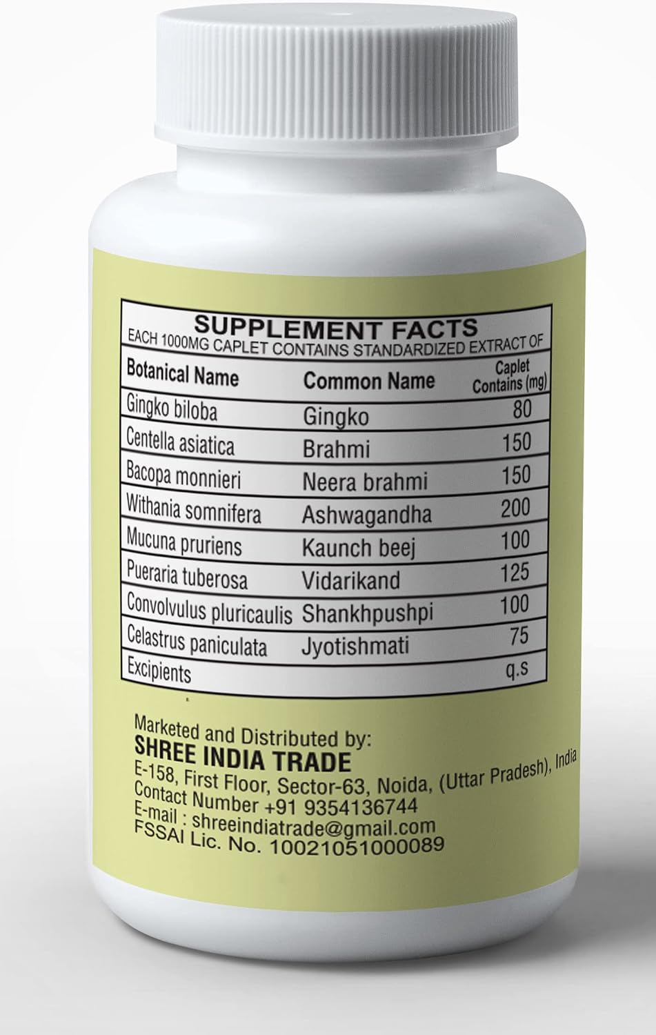 AYURVEDASHREE Medho Vatika 60 Caplets – Herbal Cognitive Support with 8 Ayurvedic Herbs - görsel 8