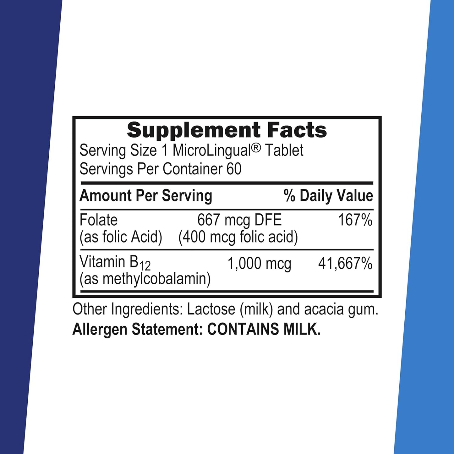 Superior Source No Shot Methylcobalamin B12 with Folic Acid Multivitamin, 60 Sublingual Tablets - görsel 2