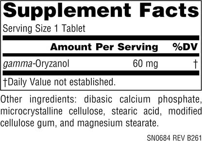 Source Naturals Gamma Oryzanol 60 mg - Athletic Series Food Supplement - 100 Tablets
