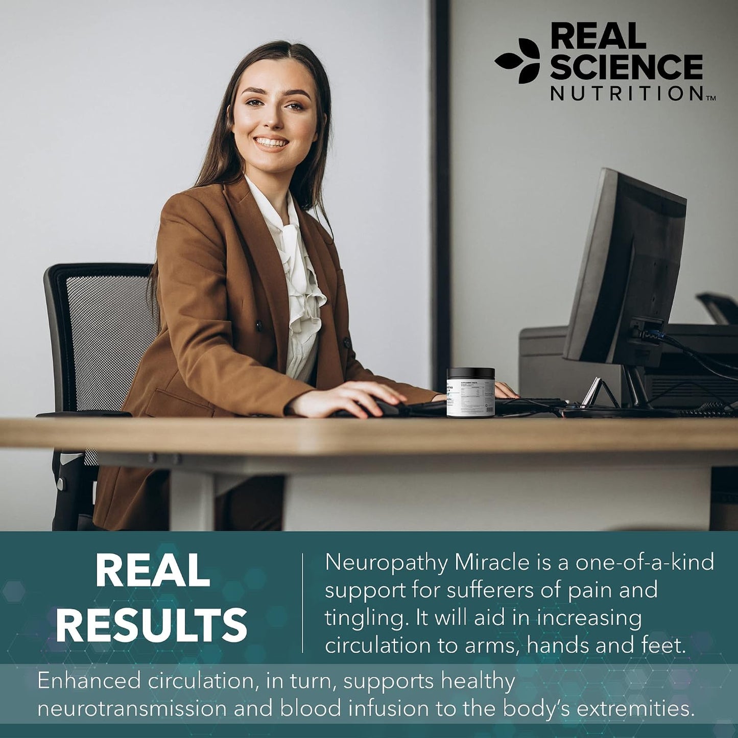 Real Science Nutrition Neuropathy Miracle - Natural Powder Supplement to Support Circulation and Nerve Health - görsel 5