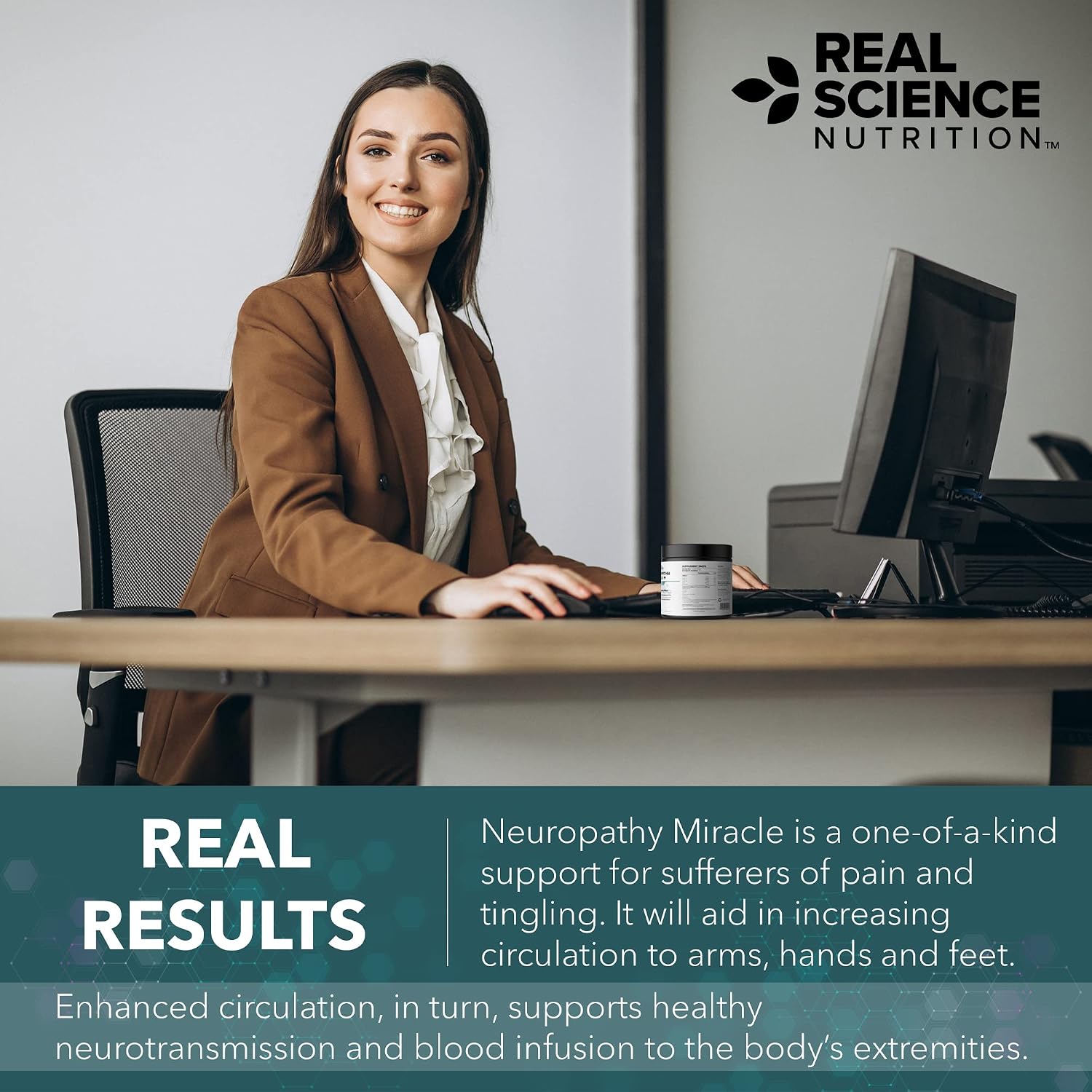 Real Science Nutrition Neuropathy Miracle - Natural Powder Supplement to Support Circulation and Nerve Health - görsel 5