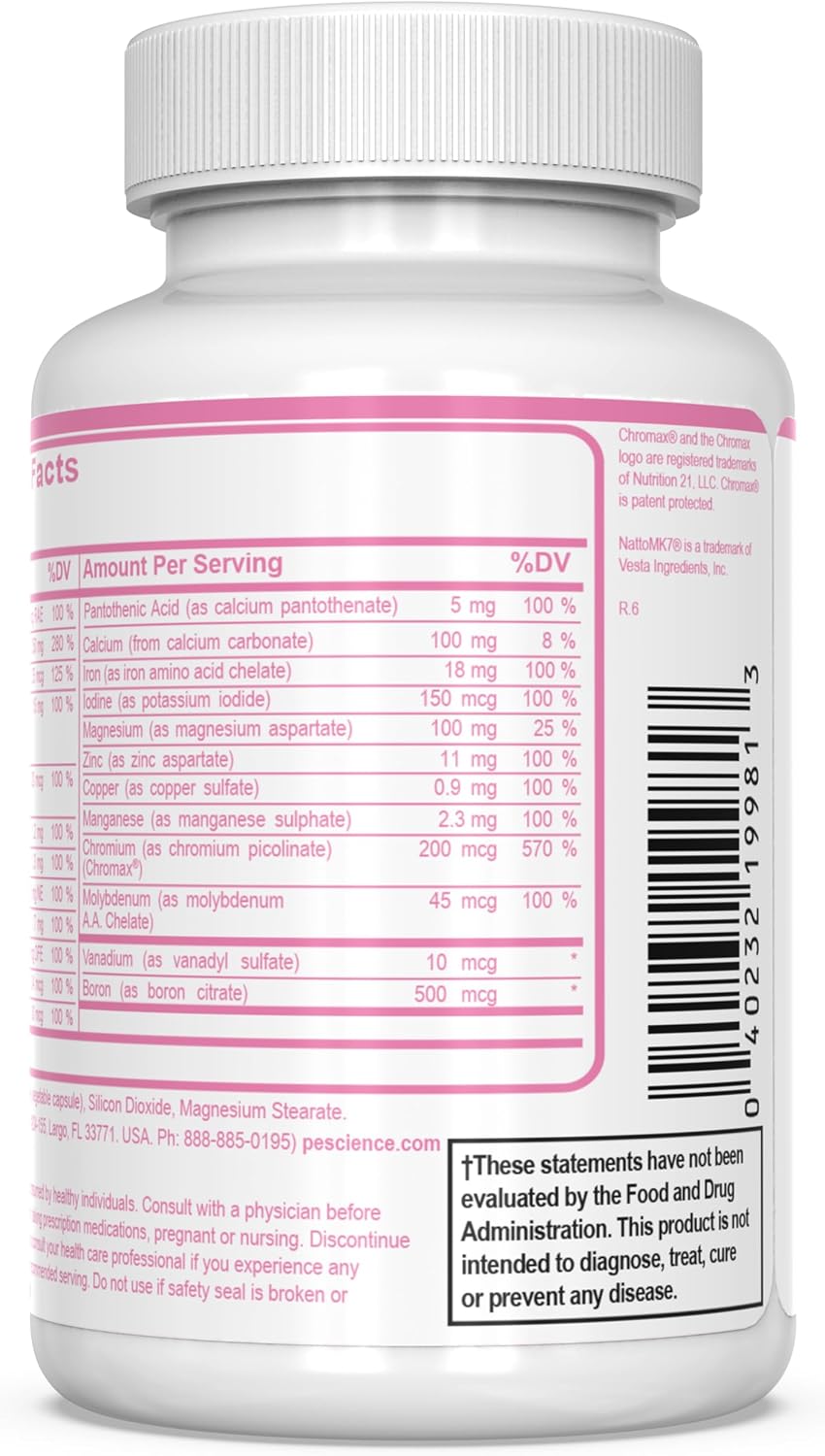 PEScience TruMulti Multivitamin for Women with Iron, 90 Capsules - görsel 6