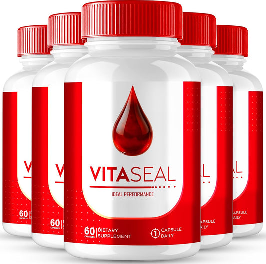 Vitaseal Capsules - Blood Support Food Supplement, Premium Formula for Healthy Circulation & Stable Levels (5 Pack)