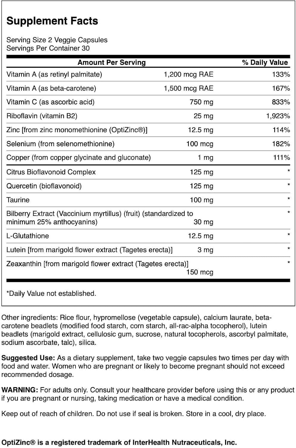Swanson Vision Essentials - 60 Veg Capsules - görsel 2