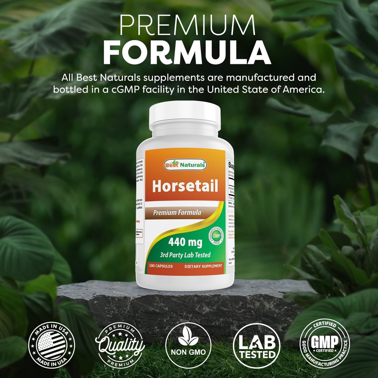 Best Naturals Horsetail 440 mg, 180 Capsules - görsel 5