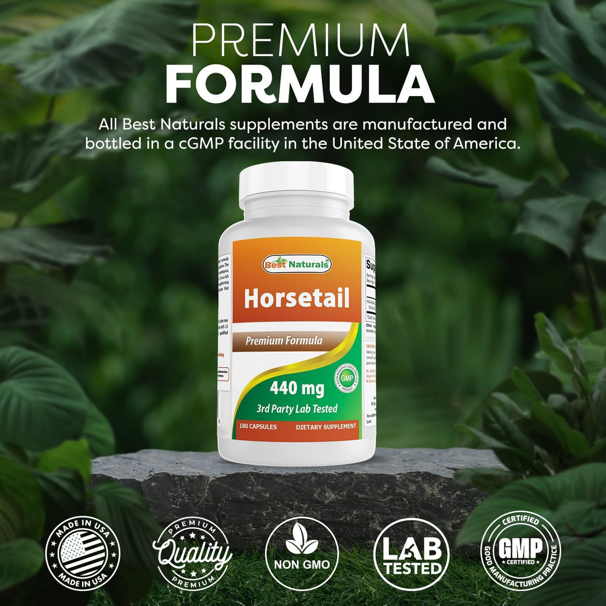 Best Naturals Horsetail 440 mg, 180 Capsules - görsel 5