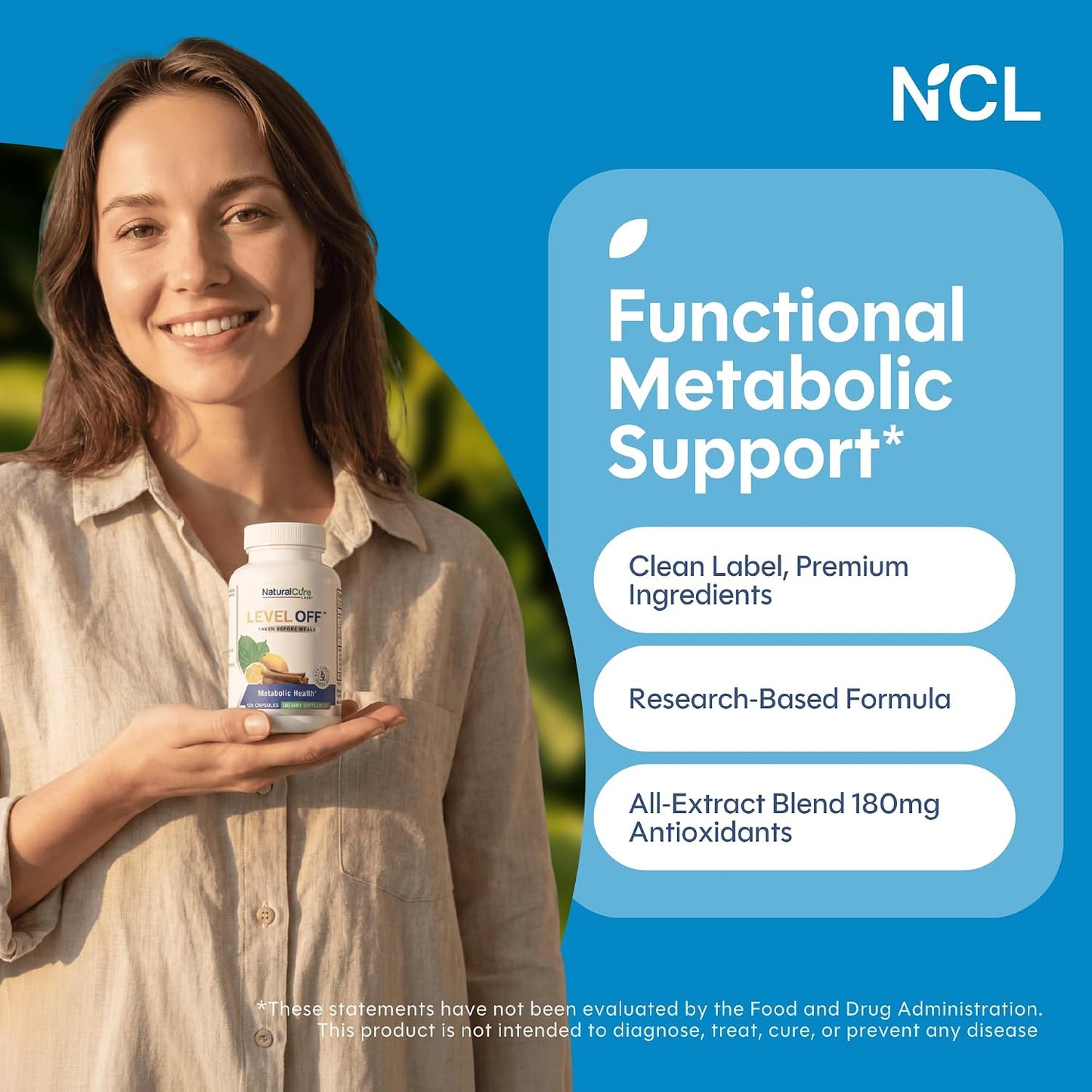Level Off Glucose Support Supplement – After-Meal Support for Healthy Glucose Response, Plant-Based Capsules, 120 Capsules - görsel 6
