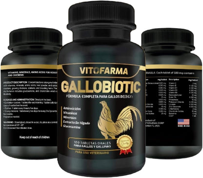 Gallobiotic Natural Multivitamin for Roosters and Hens - 100 Tablets