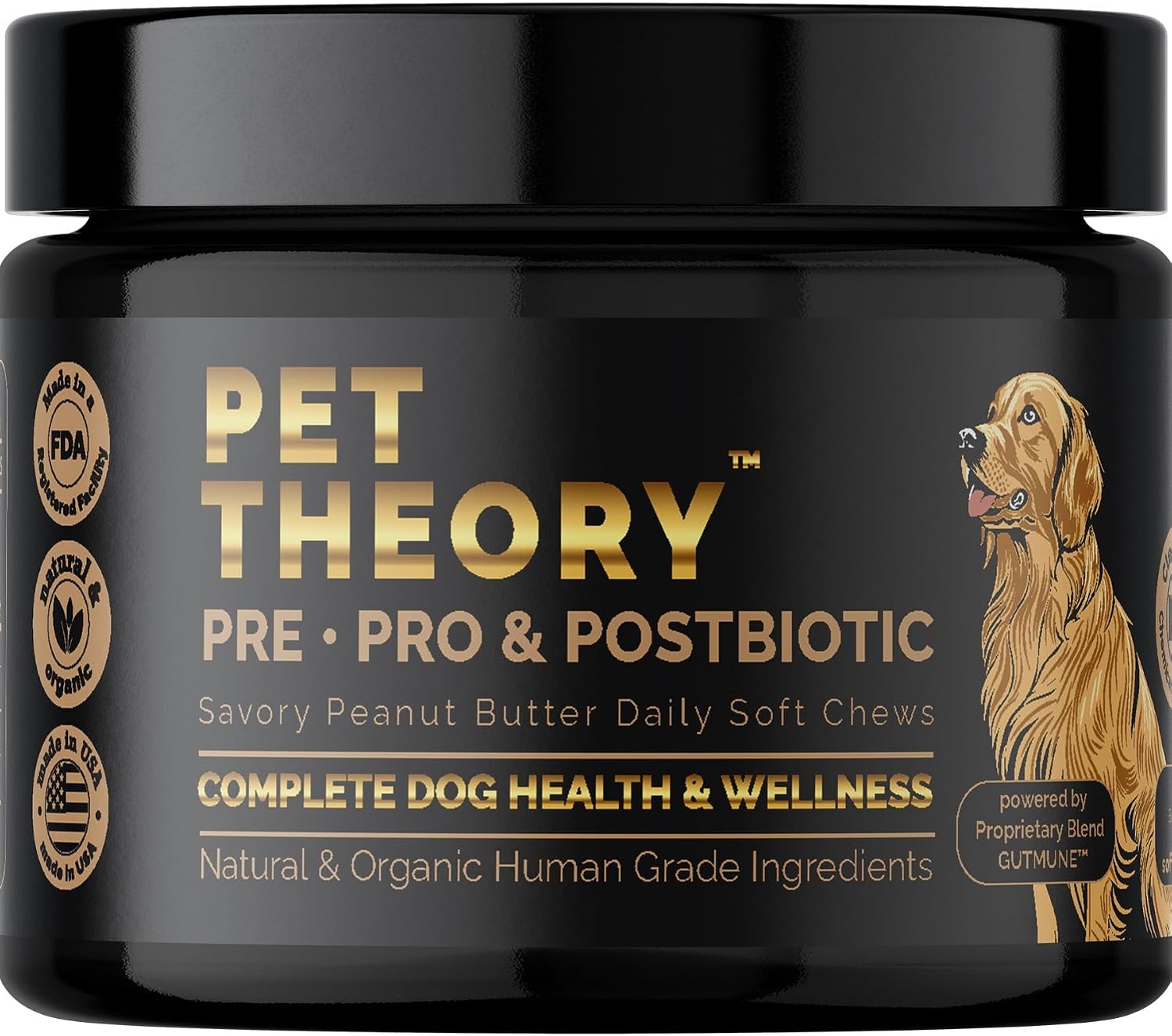 Pet Theory Probiotics for Dogs – Pre, Pro & Postbiotic Soft Chews for Digestive Health and General Wellbeing (100 Chews) - görsel 1