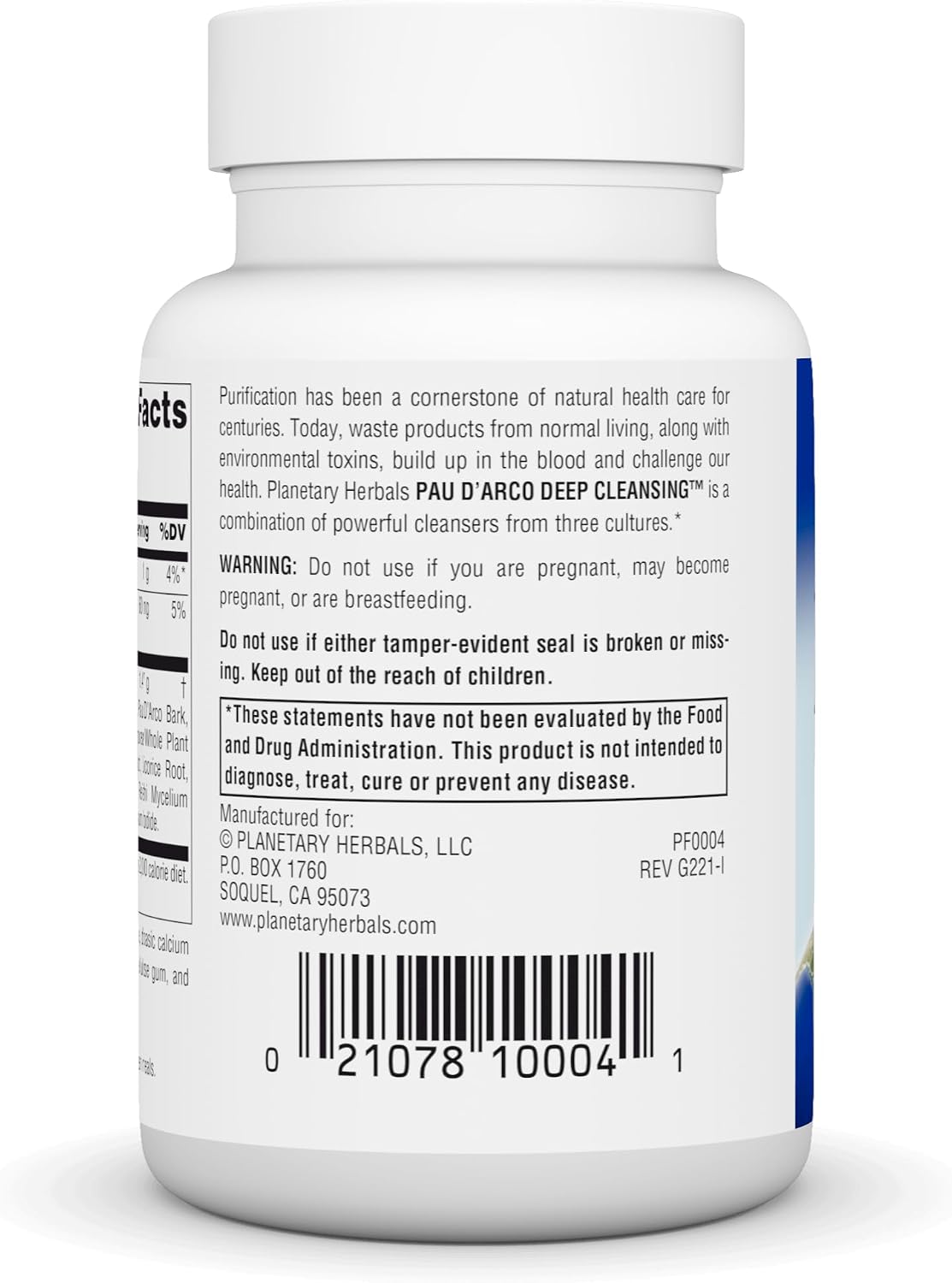 Planetary Herbals Pau D'Arco Deep Cleansing – 735 mg, 72 Tablets - görsel 3