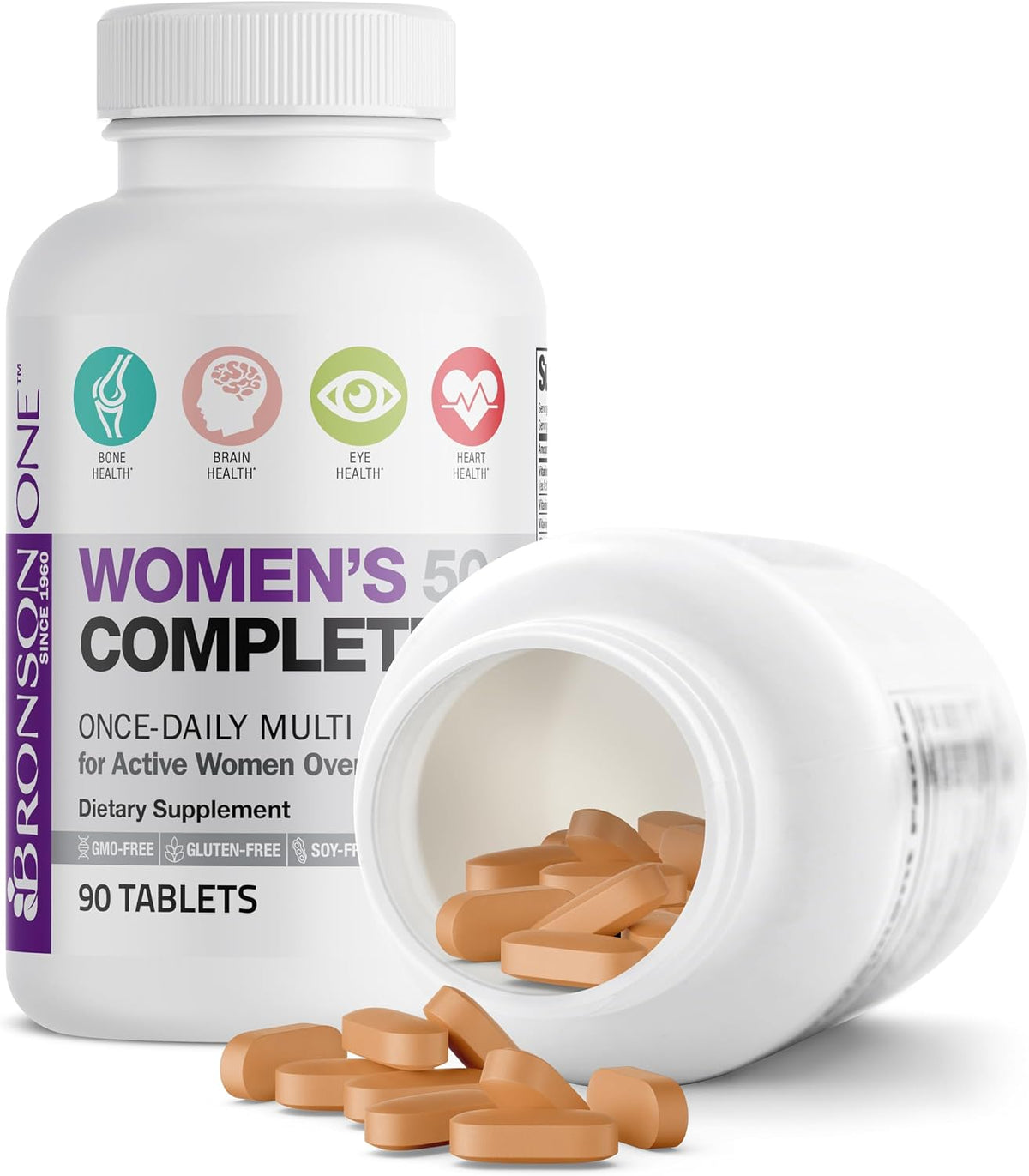 Bronson ONE Daily Women's 50+ Complete Multivitamin Multimineral, 90 Tablets - görsel 4