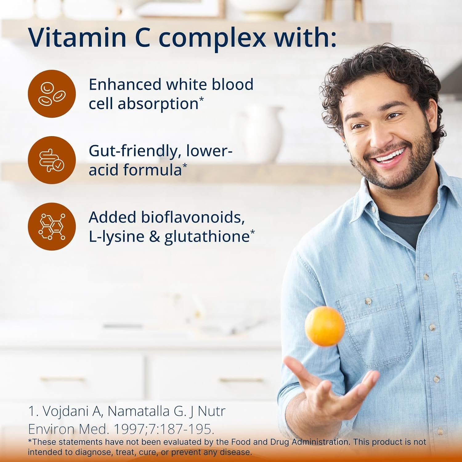 Metagenics Ultra Potent-C 1000 - Buffered Vitamin C Supplement with Antioxidant Support - Supports Immune Health, Collagen Formation & Stomach Comfort - Non-GM & Gluten-Free - 90 Tablets - görsel 2