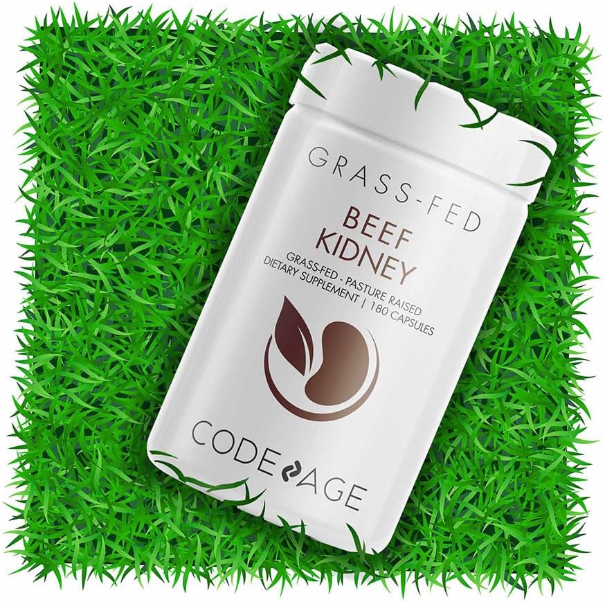 Codeage Beef Kidney, Grass-Fed, Freeze Dried, Desiccated, 180 Capsules - görsel 4