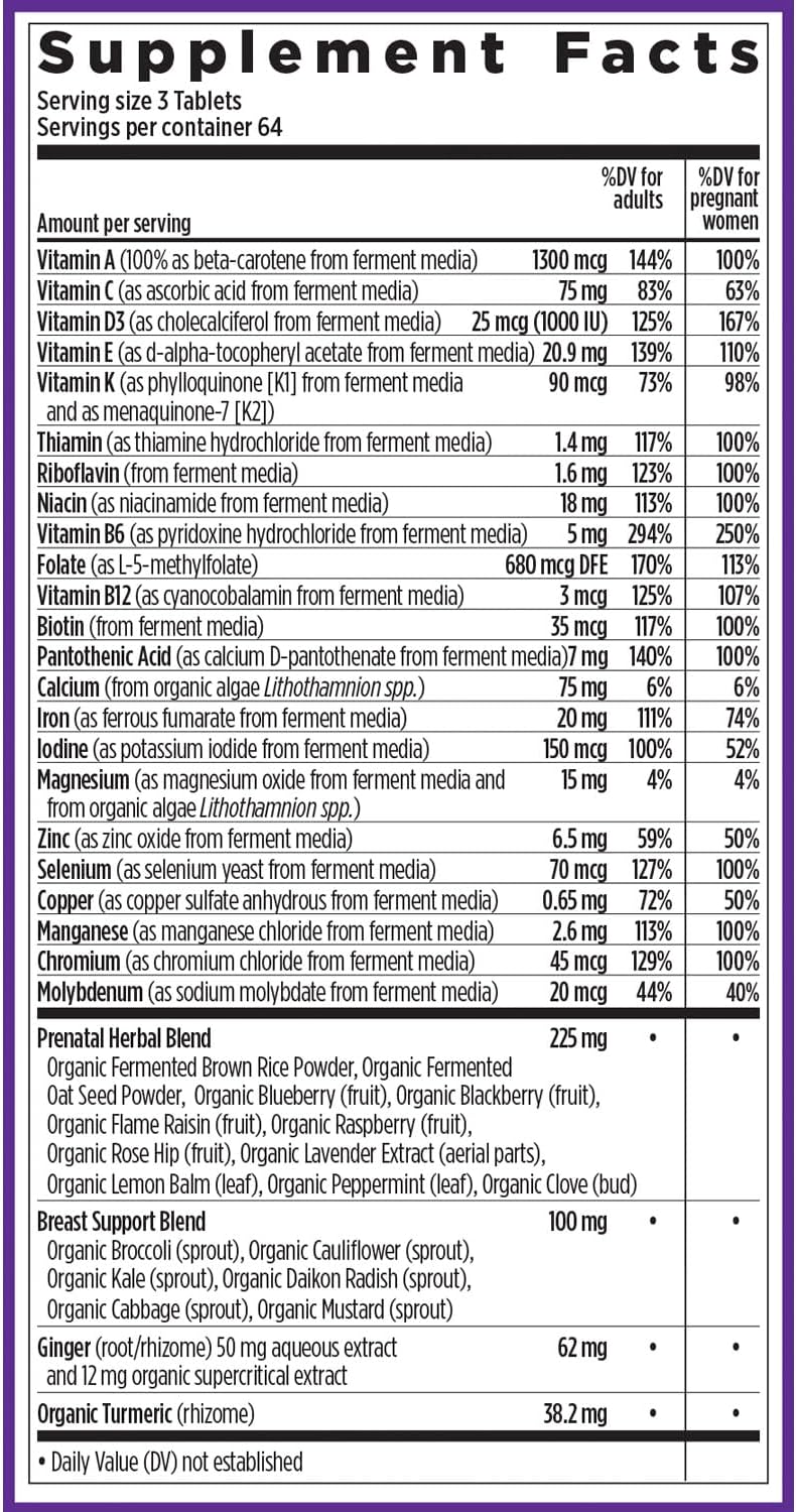 New Chapter Advanced Perfect Prenatal Vitamins, 192 Count - with Organic Ginger & Methylfolate - görsel 6