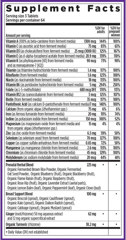 New Chapter Advanced Perfect Prenatal Vitamins, 192 Count - with Organic Ginger & Methylfolate
