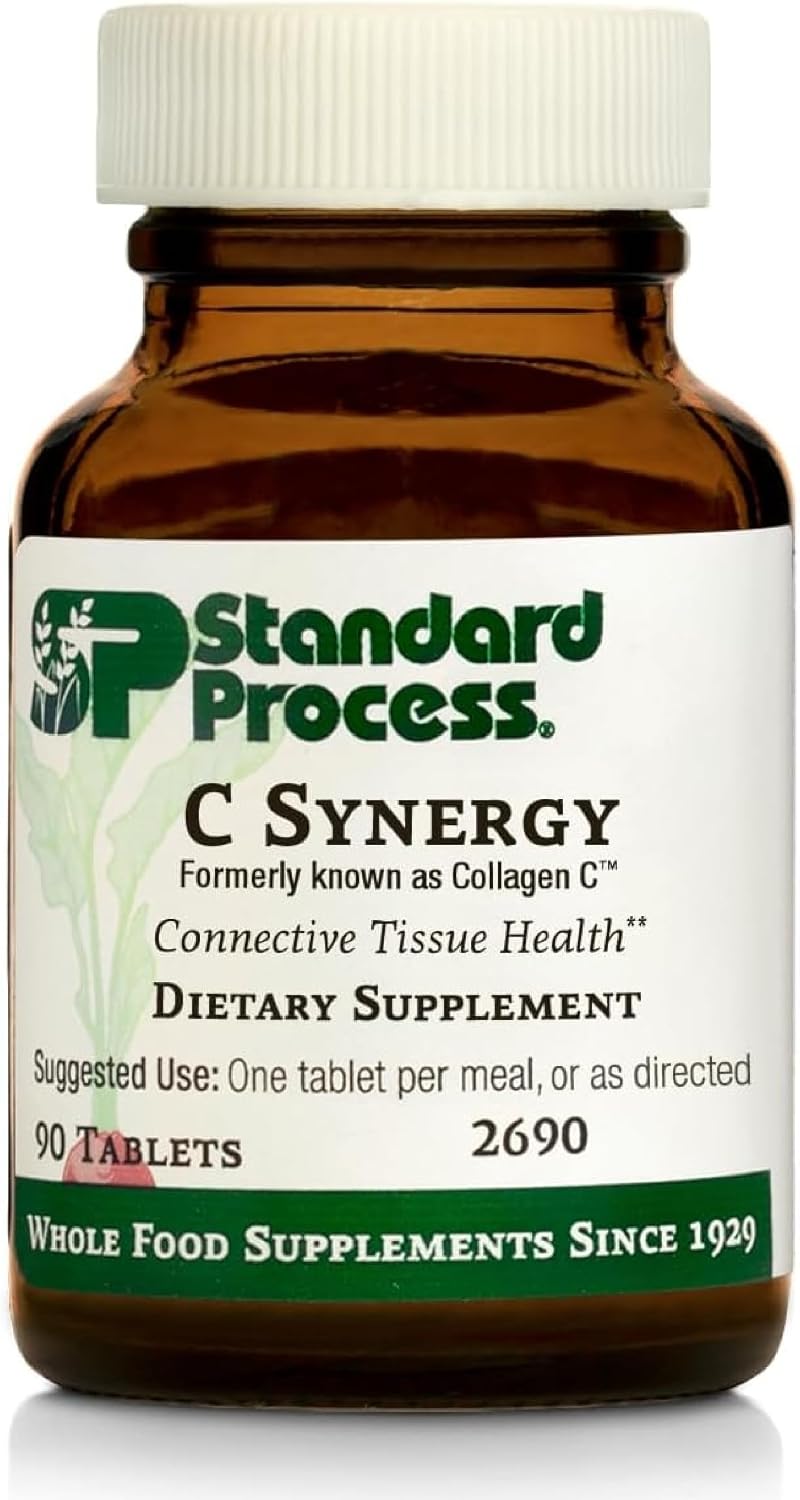 Standard Process C Synergy - Whole Food Vitamin C Supplement for Immune & Connective Tissue Health - 90 Tablets - görsel 1
