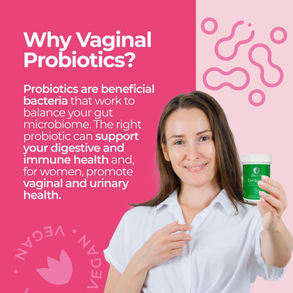 ZENZSUAL Zenbiotic Probiotics for Women – 25 Billion CFU, Intimate Health & pH Balance Support, 30 Vegan Capsules