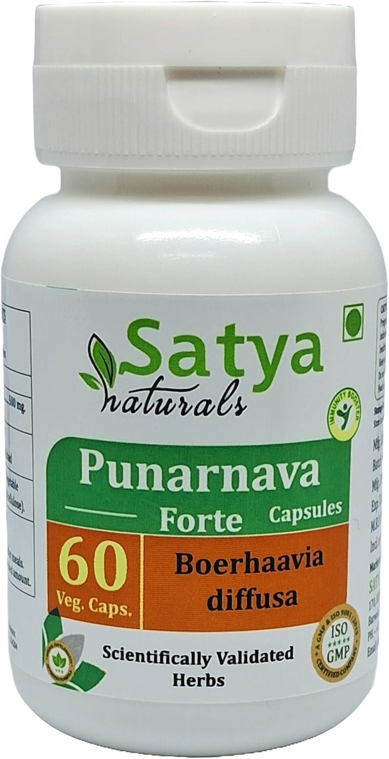 Punarnava Forte Capsules 500 mg – 60 Vegan Capsules – Satya Naturals - görsel 1
