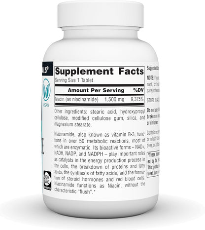 Source Naturals Niacinamide B-3, 1500 mg, 50 Vegan Tablets