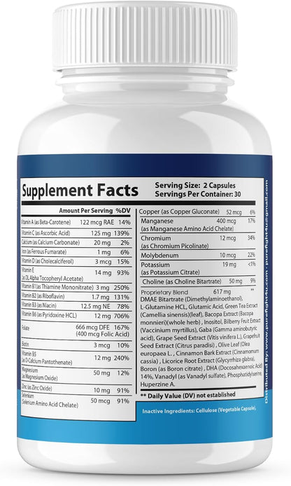 Reawaken Advanced, Brain Function Food Supplement, Brain Boost Formula | 60 Capsules
