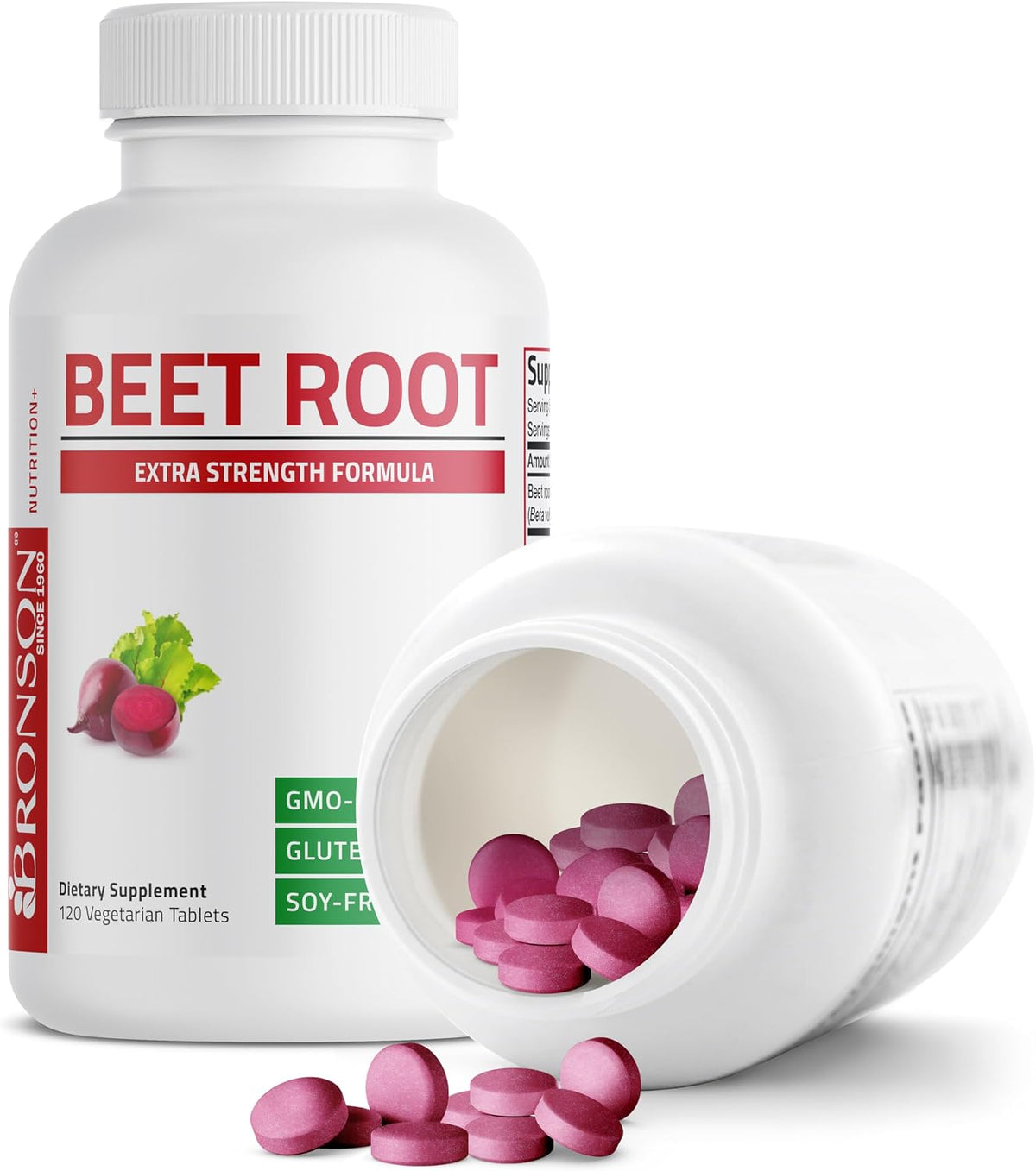 Bronson Beetroot Extra Strength, Non-GMO, 120 Vegetarian Tablets - görsel 6