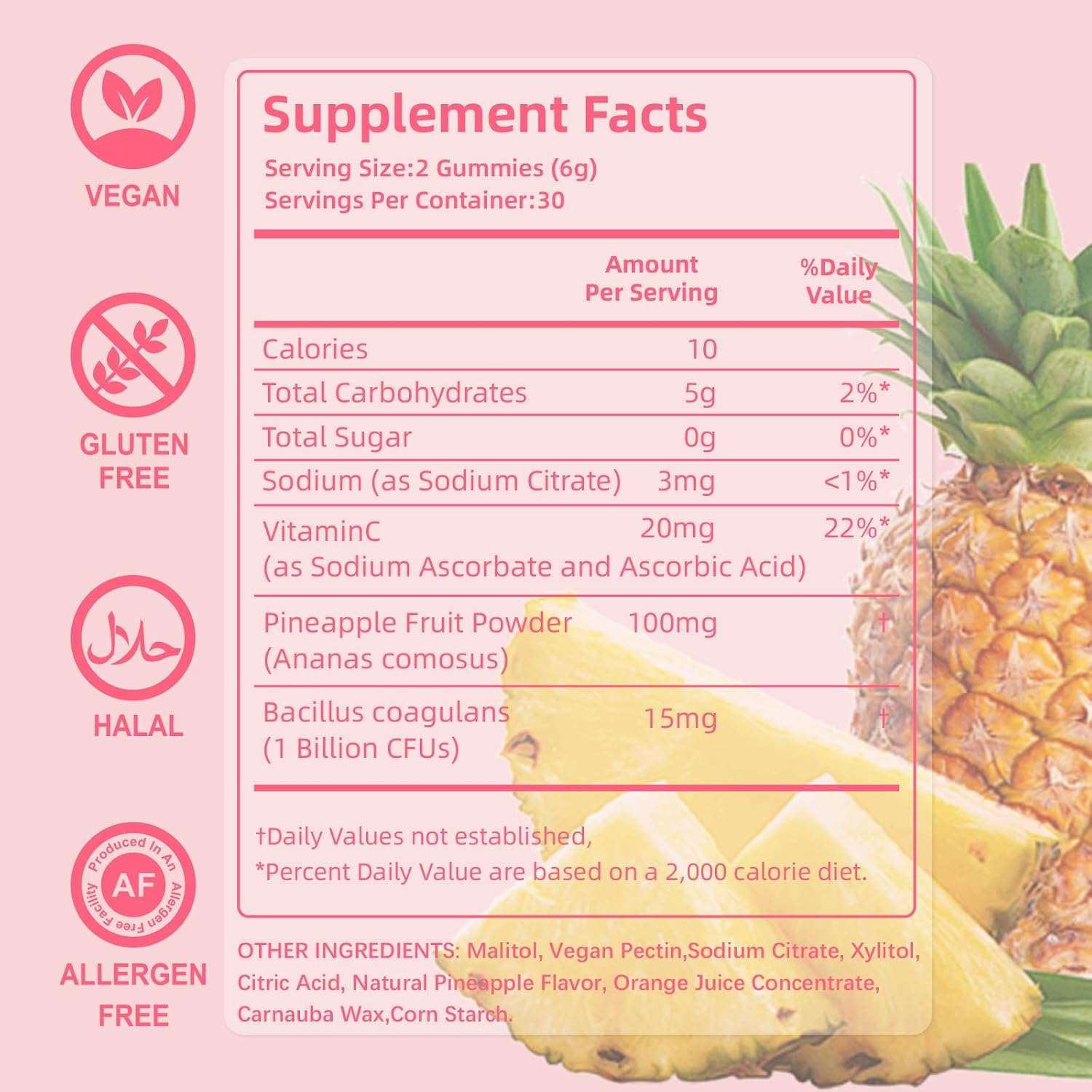 Airboy Vaginal Probiotic Gummies for Women – Pineapple Gummies for Balanced pH & Flora Support (60 Gummies) - görsel 5