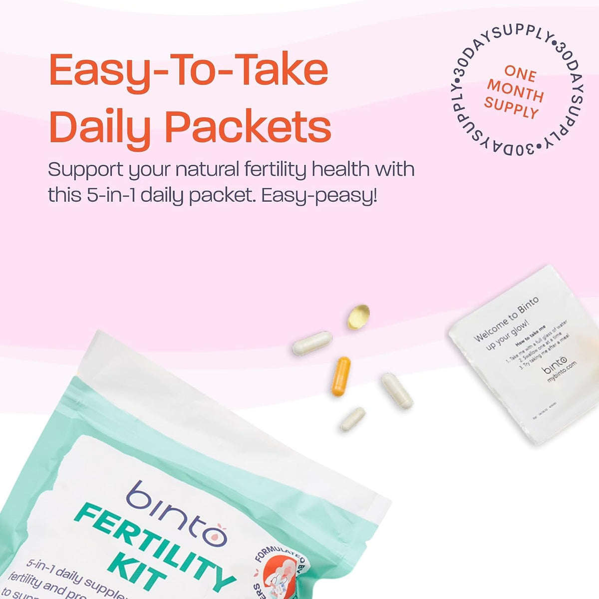 Binto Women’s Fertility Kit – Supports Egg Health & Reproductive Wellness – With CoQ10, NAC & Fish Oil - görsel 3