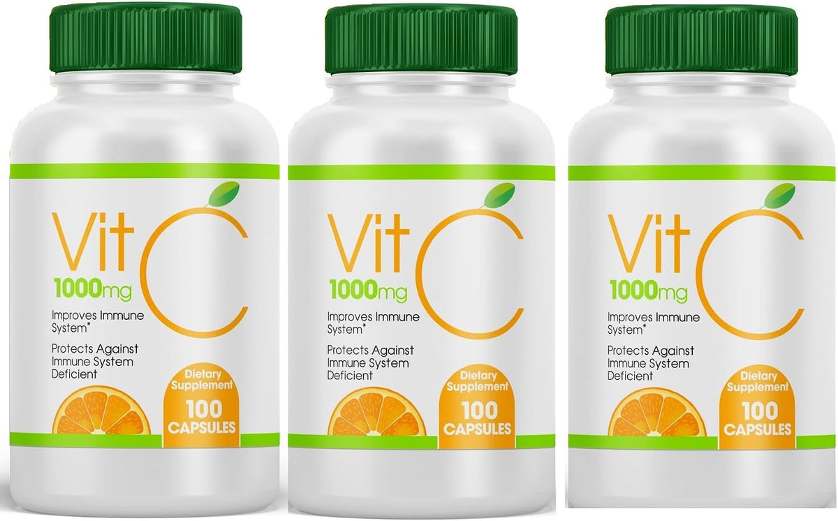 Natural Lab 3 Bottles Vitamin C 1000mg 300 Capsules – Immune Support - görsel 1