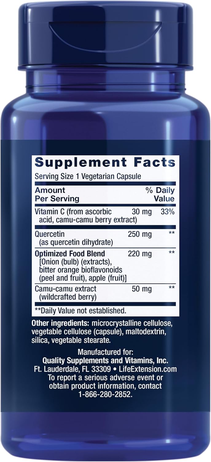 Life Extension Optimised Quercetin 250 mg – 60 Vegetarian Capsules - görsel 2