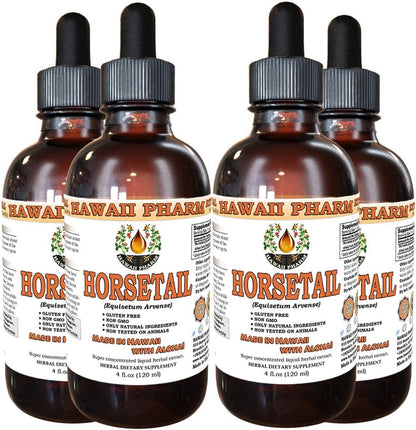 Hawaii Pharm Horsetail (Equisetum arvense) Liquid Extract 4x118 ml