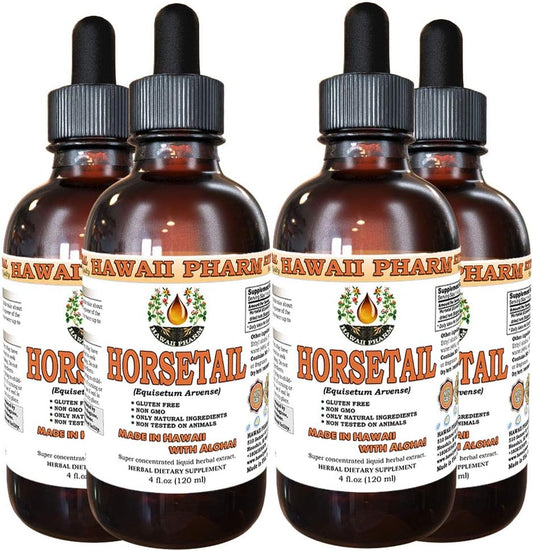 Hawaii Pharm Horsetail (Equisetum arvense) Liquid Extract 4x118 ml