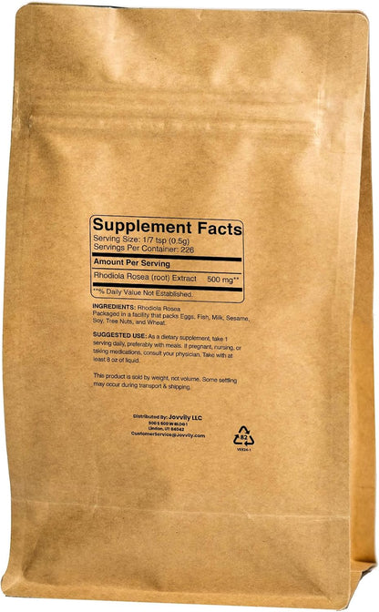 Jovvily Rhodiola Rosea Powder - 113 g - Golden Root - Non-GMO