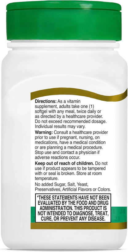 21st Century Vitamin E 400 IU Softgels, 110 Capsules