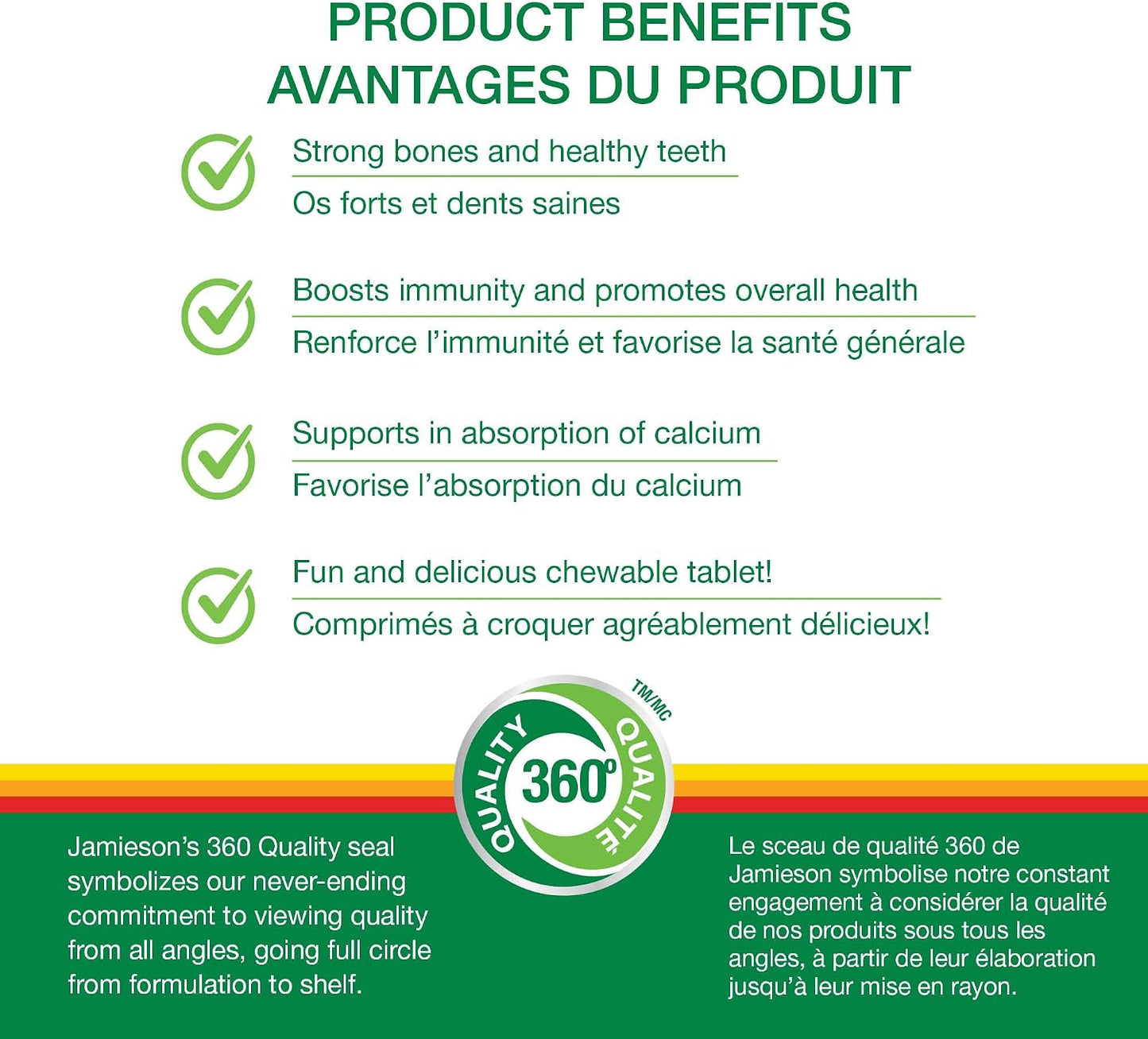 Jamieson Natural Tangy Orange Chewable Vitamin D3 1000 IU 100 Tablets - görsel 3