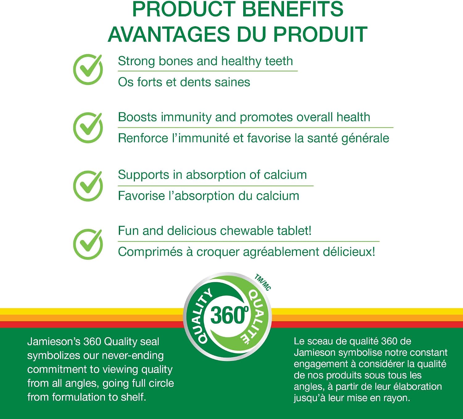 Jamieson Natural Tangy Orange Chewable Vitamin D3 1000 IU 100 Tablets - görsel 3