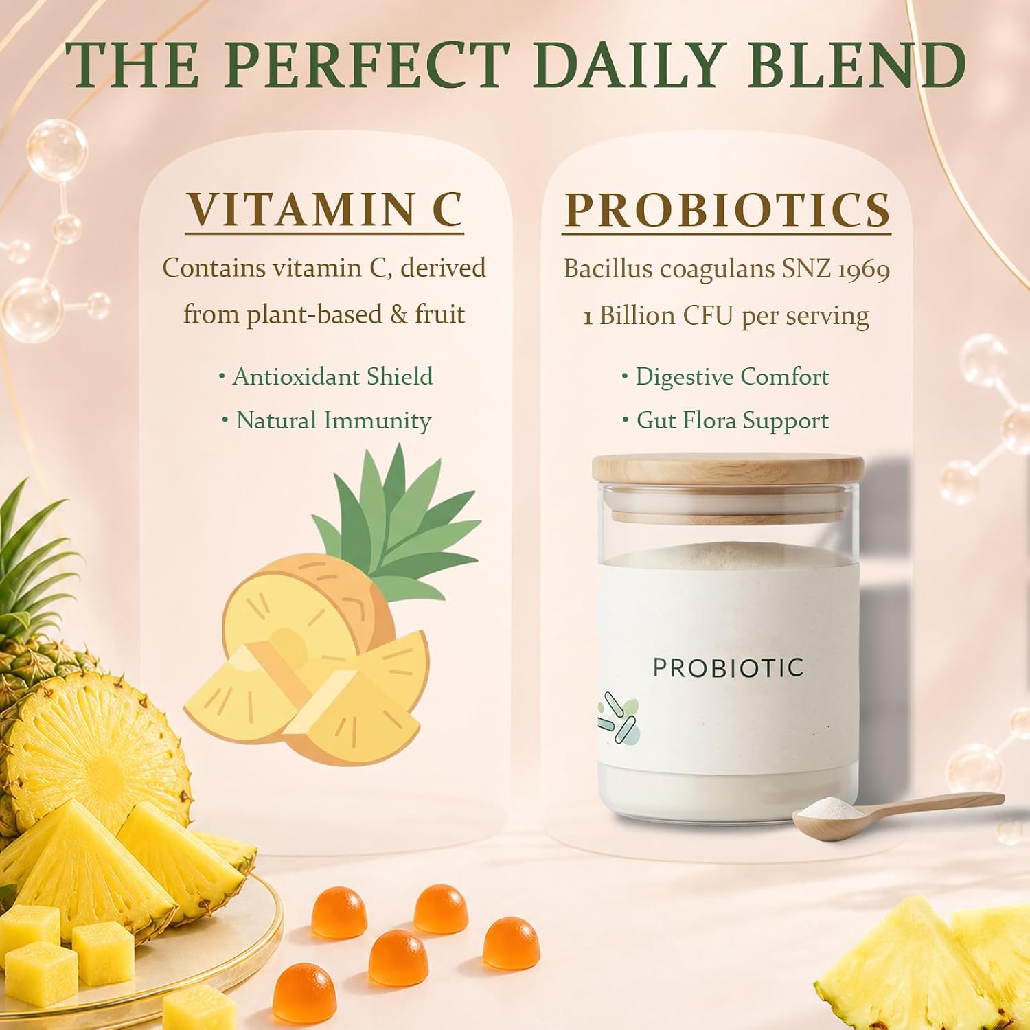 MATOP Women’s Probiotic Pineapple Gummies – Gut Health & pH Balance Daily Digestive Feminine Wellness, Vegan Sugar-Free, 60 Count - görsel 3