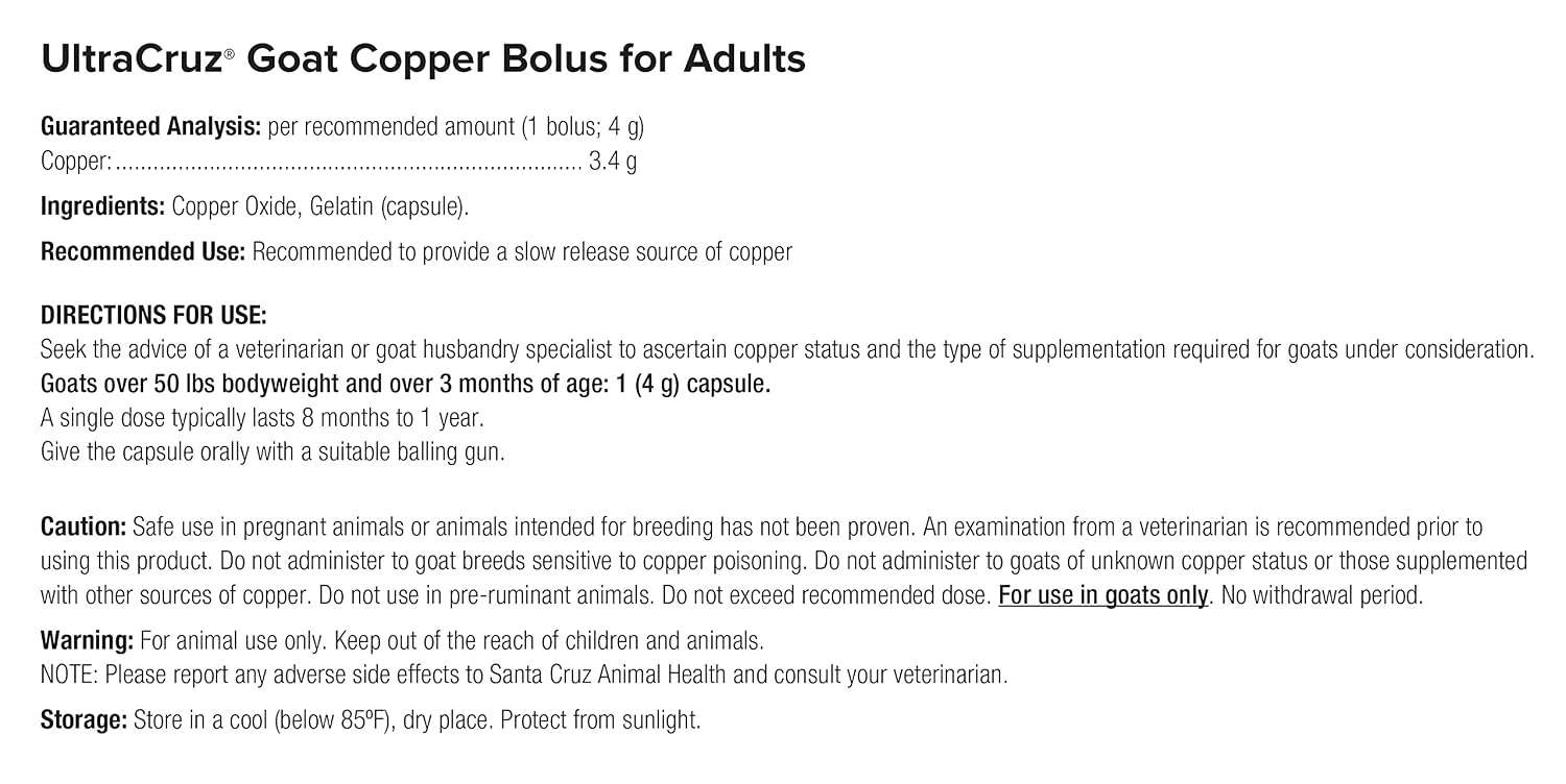 UltraCruz Goat Copper Bolus Supplement for Adults, 25 Count x 4 Grammes - görsel 2