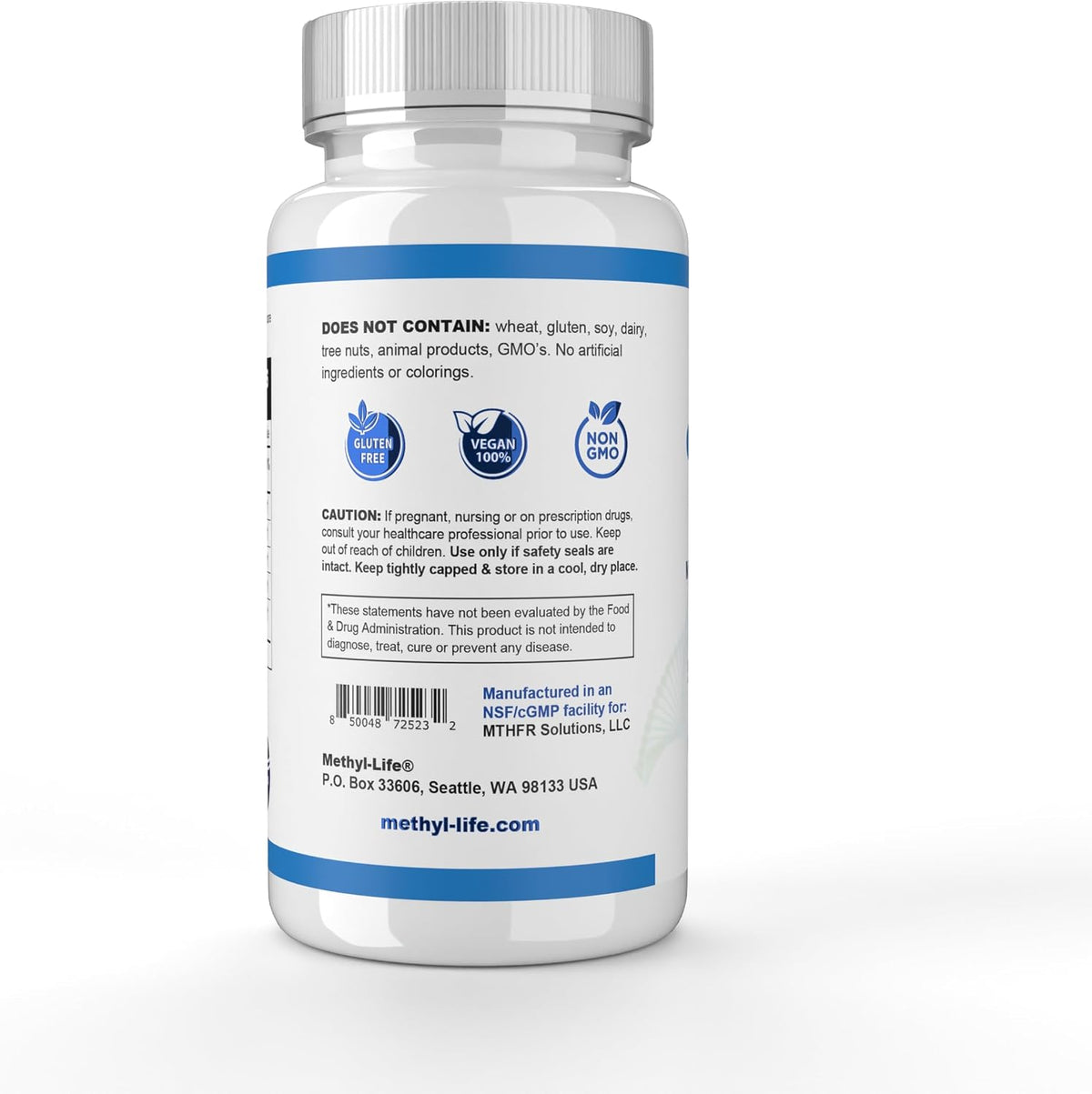 Methyl-Life® Calming Supplement with GABA & Saffron – Vegan, Non-GM, 60 Capsules - görsel 4