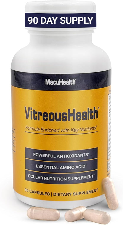MacuHealth VitreousHealth Evidence-Based Eye Supplement - 90 Capsules