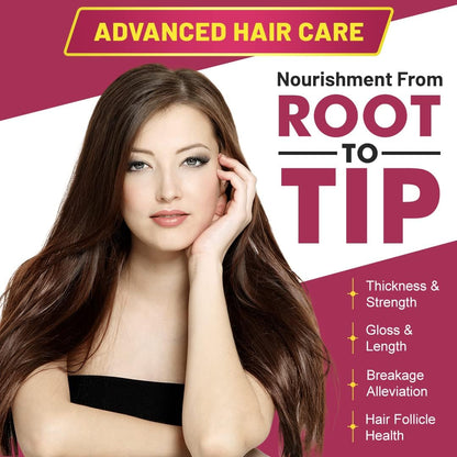 Simply Potent Hair Skin and Nails Vitamins - 28 Ingredient Anti-Ageing Supplement with Biotin 5000mcg, Keratin, MSM, Collagen, Hyaluronic Acid - 60 Tablets