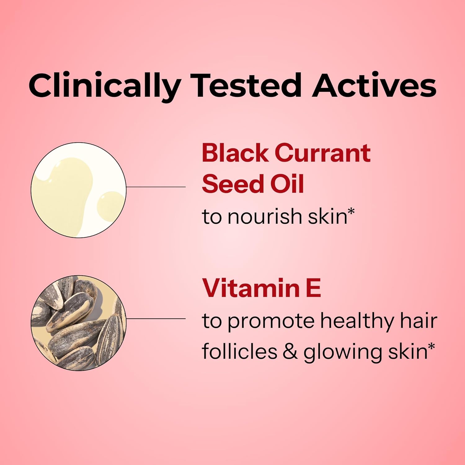 HUM Red Carpet Skin & Hair Vitamins for Women with Omega 3 Fatty Acids, Vitamin E, and Black Currant Seed Oil - görsel 4