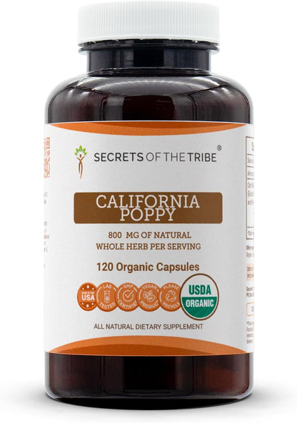 Secrets of the Tribe California Poppy Organic – 120 Vegan Capsules