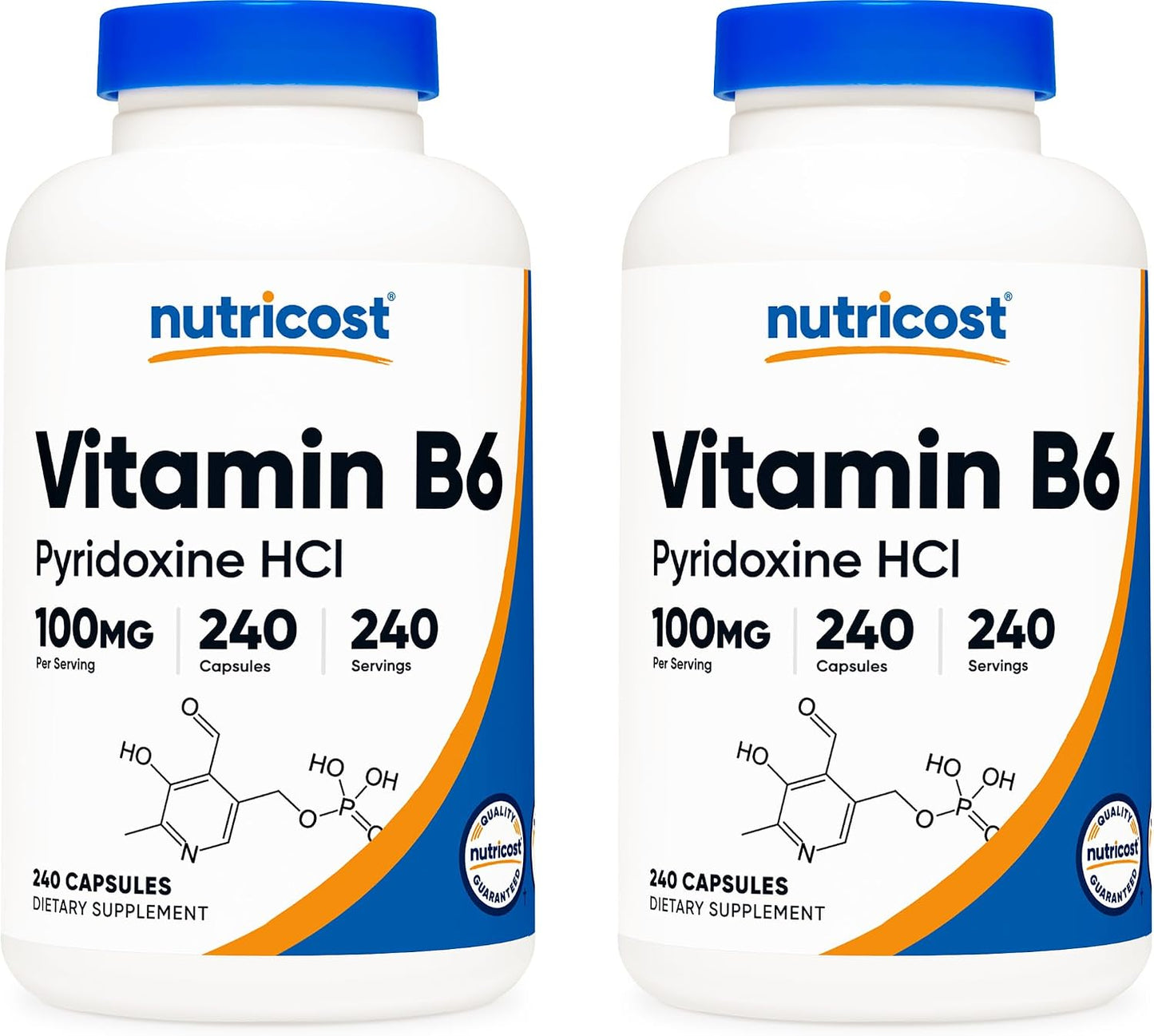 Nutricost Vitamin B6 (Pyridoxine HCl) 100 mg, 240 Capsules - görsel 9