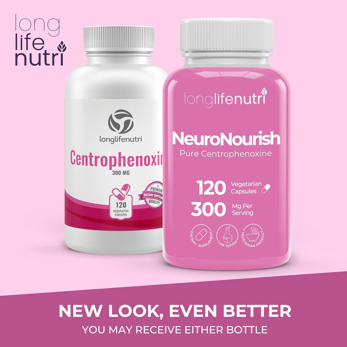 LongLifeNutri NeuroNourish Centrophenoxine 300mg, 120 Vegetarian Capsules - görsel 8