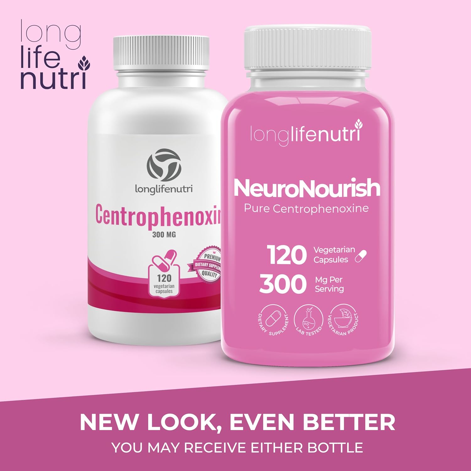 LongLifeNutri NeuroNourish Centrophenoxine 300mg, 120 Vegetarian Capsules - görsel 8
