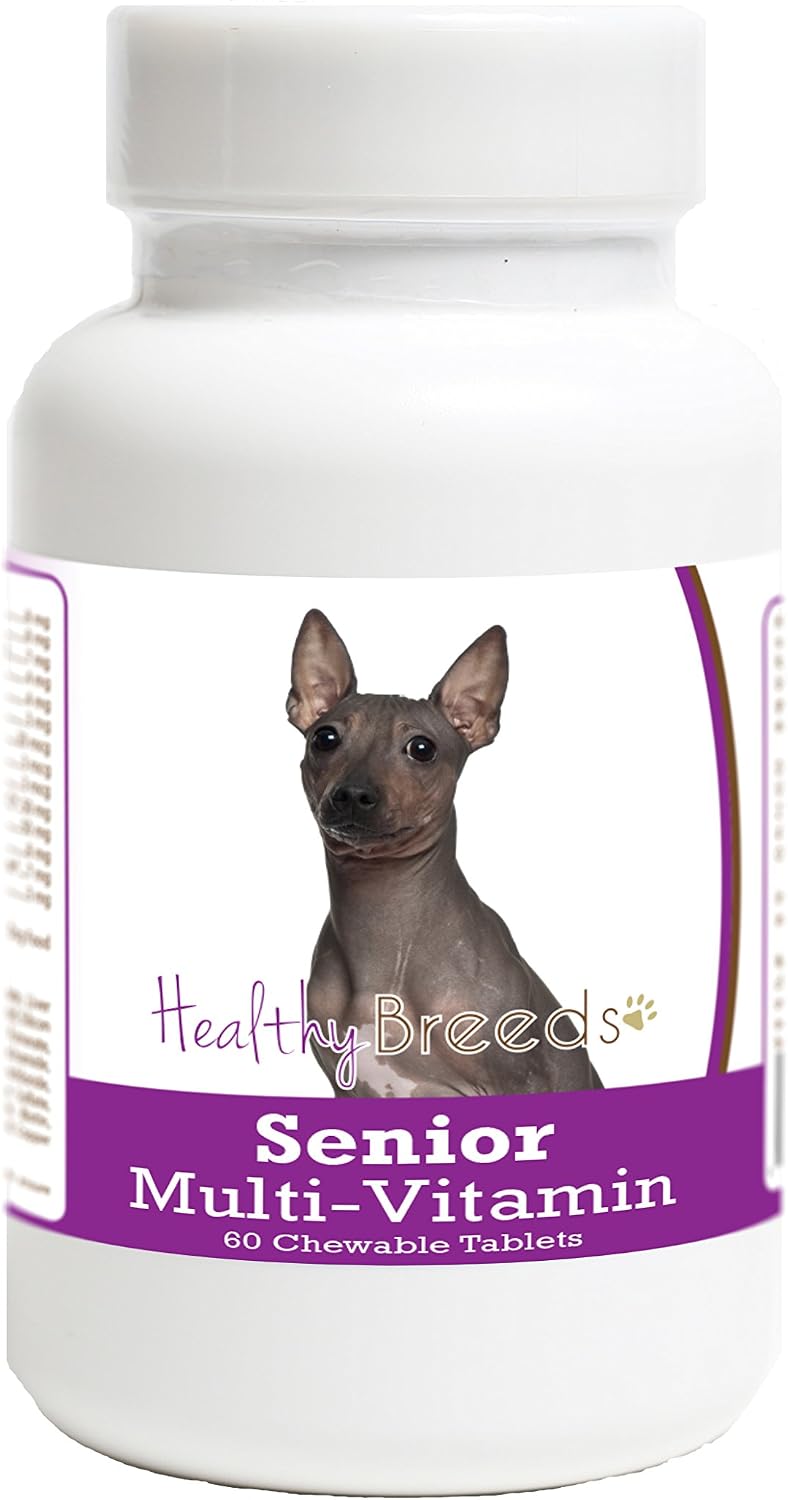Healthy Breeds American Hairless Terrier Senior Dog Multivitamin Tablets, 60 Tablets - görsel 1