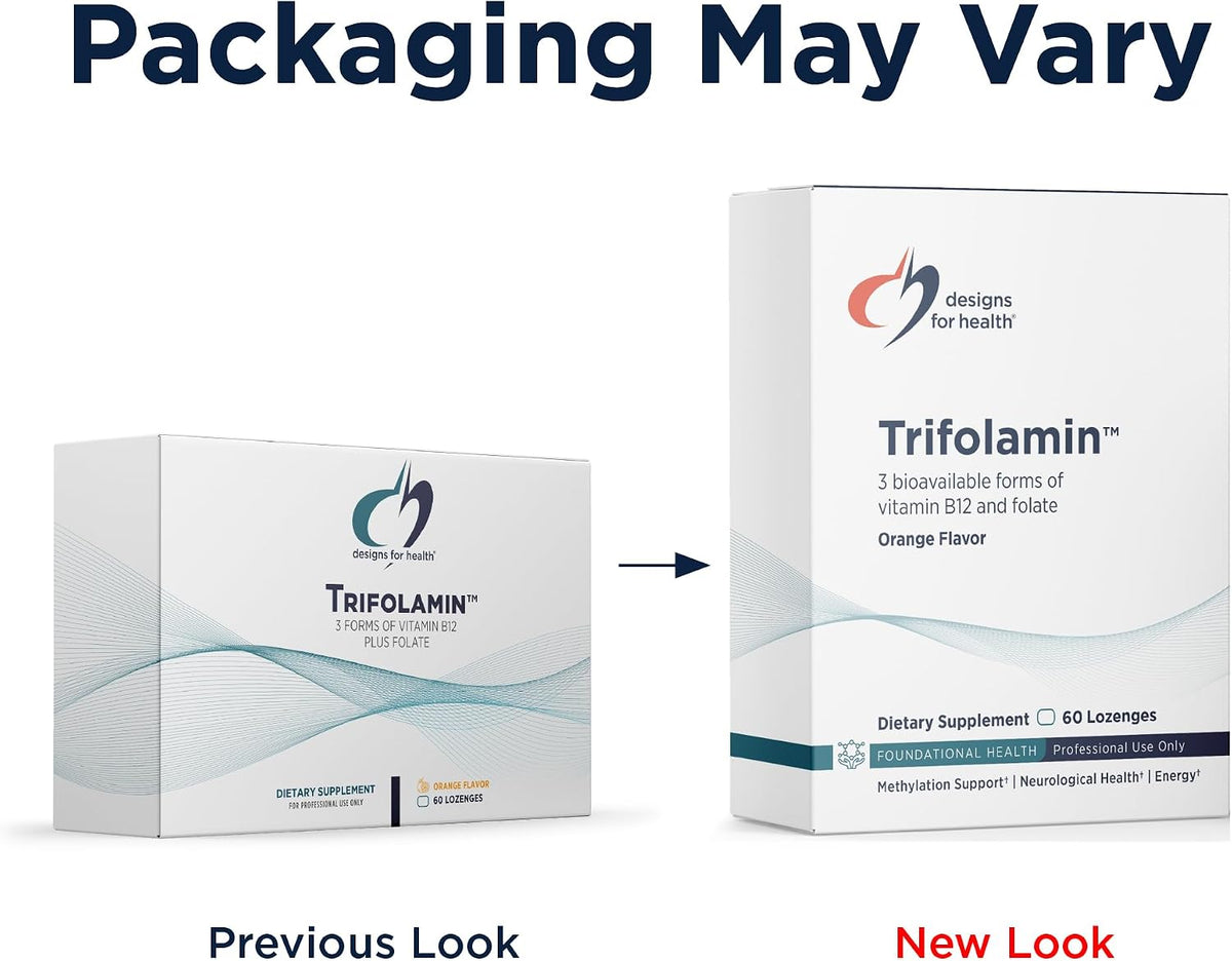 Designs for Health Trifolamin B12 + Folate Lozenges - 3000mcg B12 (Three Forms) + MTHF Methylfolate - Orange Flavour, 60 Lozenges - görsel 4