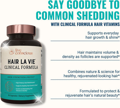Hair La Vie Clinical Formula Hair Growth Vitamins – with Biotin, Collagen & Saw Palmetto – Image 5