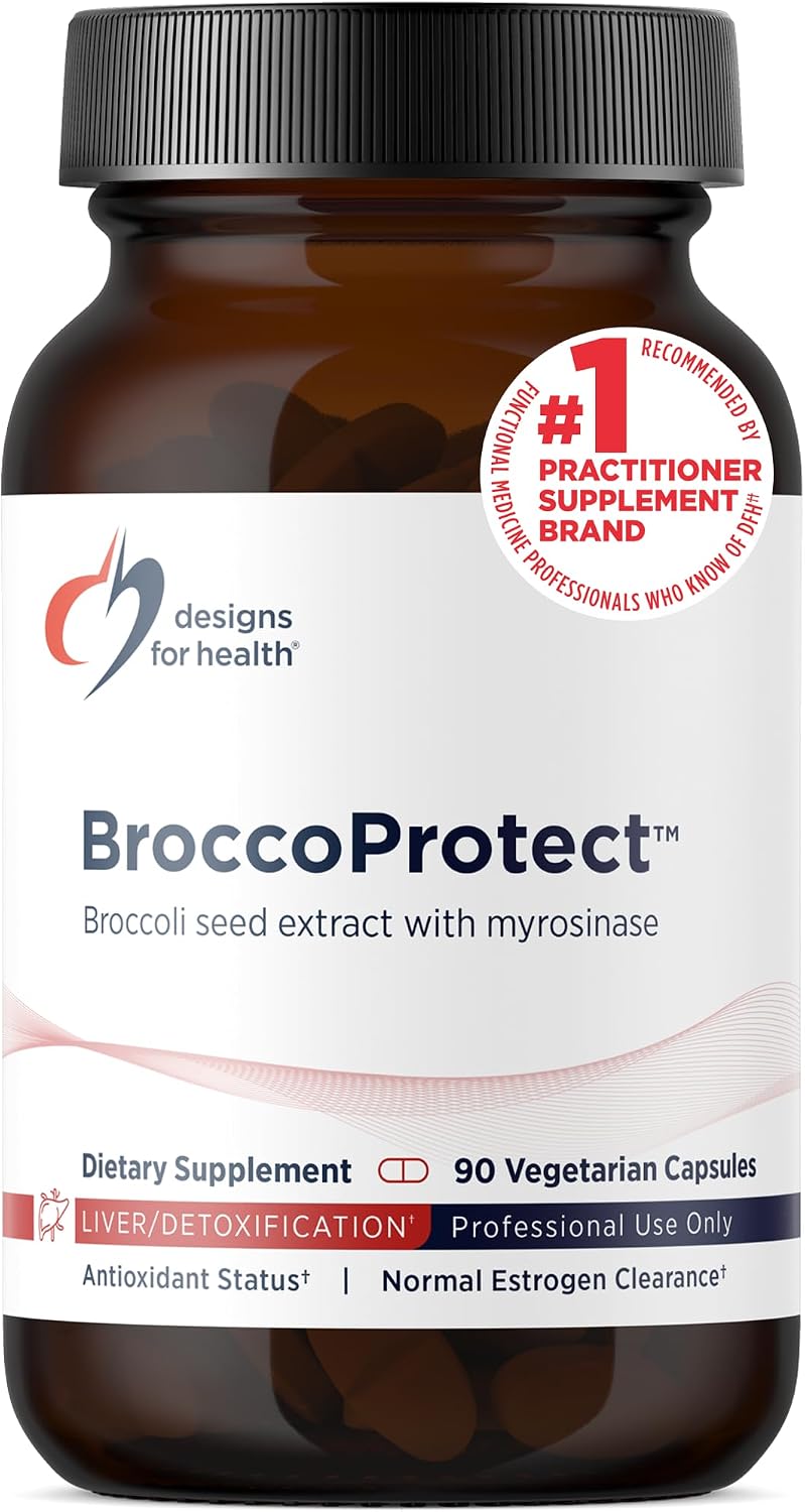 Designs for Health BroccoProtect – Broccoli Seed & Mustard Seed Supplement with Myrosinase Enzyme (90 Capsules) - görsel 1