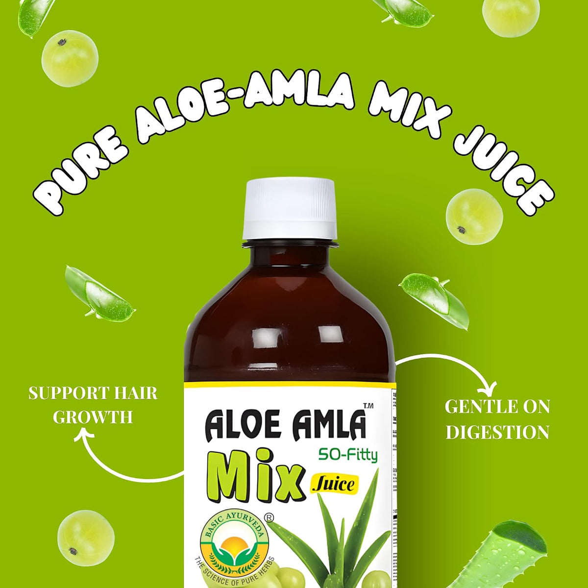 Basic Ayurveda Aloe Vera & Amla Herbal Mix Juice | 480ml - görsel 7